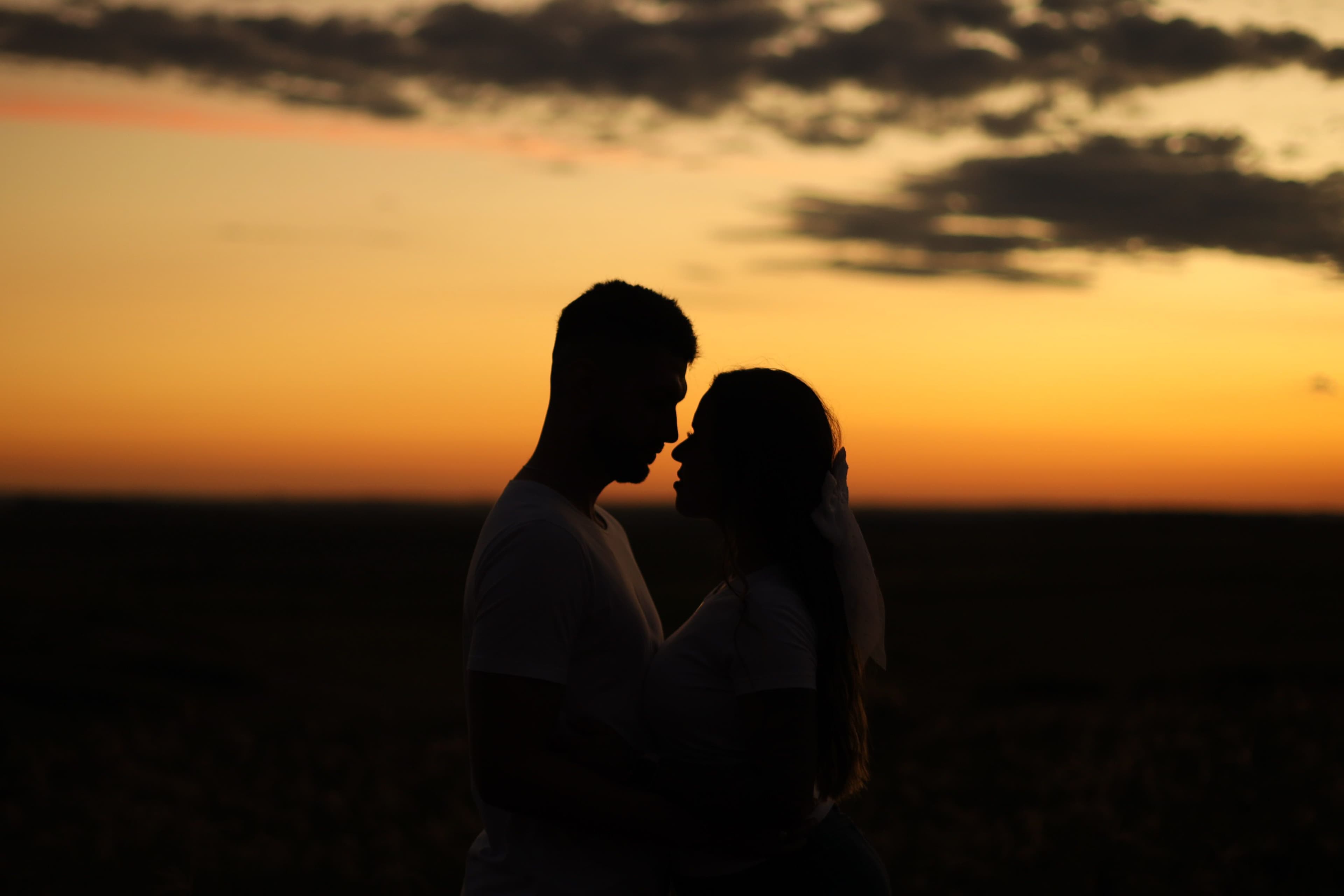 A couple together at sunset